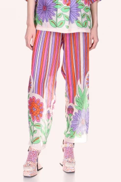 Anna Sui Spring '22 Dazzling Dahlia Stripe Drawstring Pants