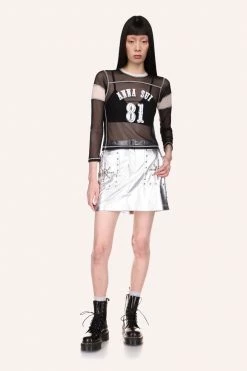Anna Sui Sheer Mesh Football Jersey