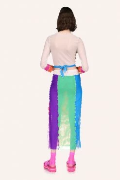 Anna Sui Mesh Rainbow Skirt