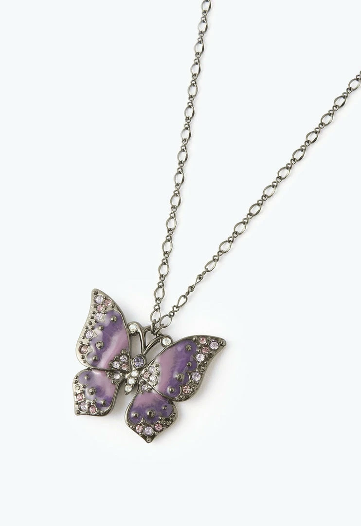 Vendome Butterfly Necklace <br> Black 5 Vendome Butterfly Necklace Black