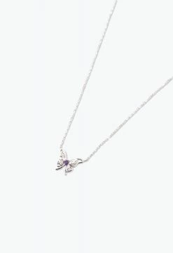 Vendome Ribbon Butterfly Necklace Silver