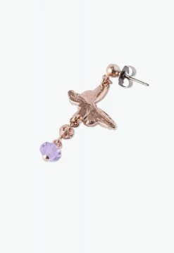 Vendome ACCESSORIES Butterfly Earrings Purple