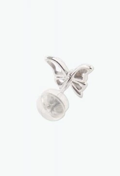 Vendome ACCESSORIES Ribbon Butterfly Earing Silver