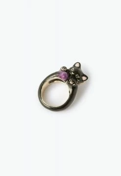 Vendome Cat Ring Black