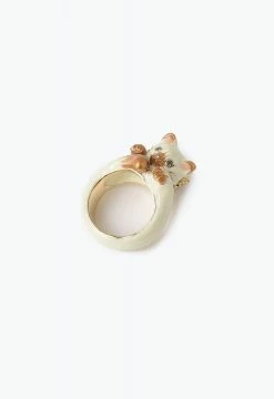 Vendome Cat Ring White