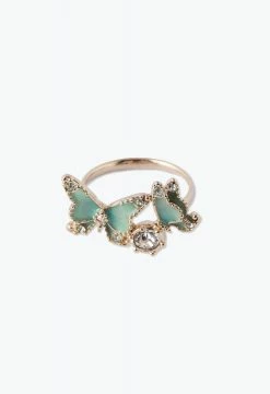 Vendome ACCESSORIES Butterfly Ring Green