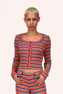 Anna Sui Rainbow Stripe Sweater