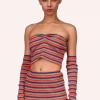 Anna Sui Summer '22 Rainbow Stripe Tube Top Rainbow