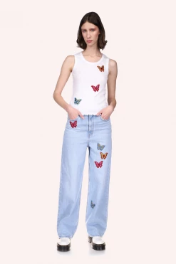 Anna Sui Butterfly Patch Vintage Levis <br> Blue Summer '22 10 Anna Sui Butterfly Patch Vintage Levis Blue Summer '22