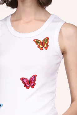 Anna Sui Butterfly Patch Baby Tank Multi Summer '22