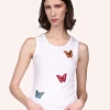 Anna Sui Butterfly Patch Baby Tank <br> Multi Summer '22 2 Anna Sui Butterfly Patch Baby Tank Multi Summer '22
