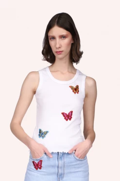 Anna Sui Butterfly Patch Baby Tank Multi Summer '22