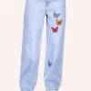 Anna Sui Butterfly Patch Vintage Levis Blue Summer '22
