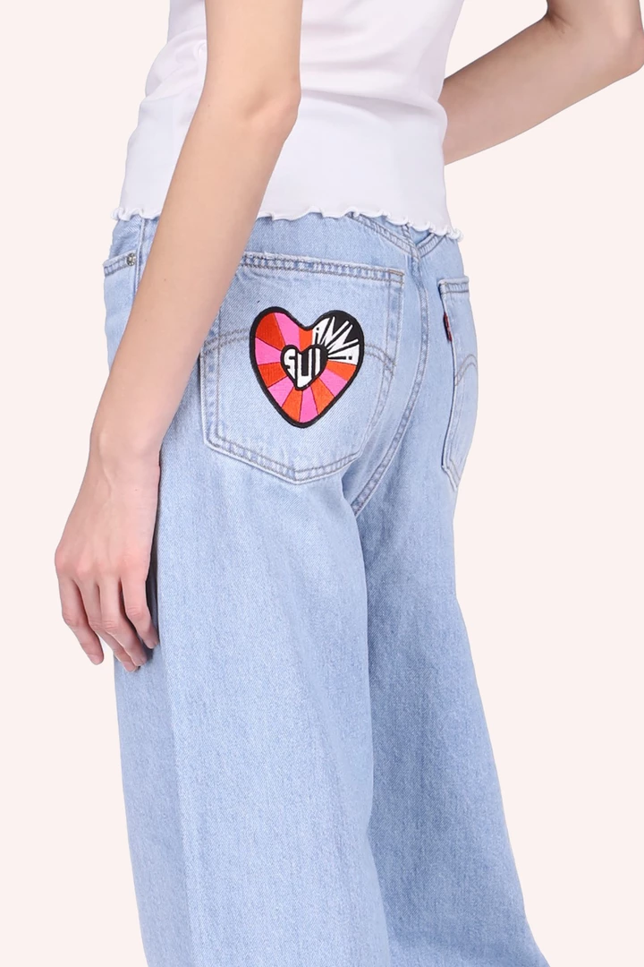 Anna Sui Butterfly Patch Vintage Levis <br> Blue Summer '22 6 Anna Sui Butterfly Patch Vintage Levis Blue Summer '22