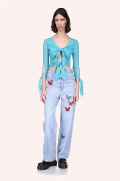 Anna Sui The Gisele Top <br> Seafoam 9 Anna Sui The Gisele Top Seafoam