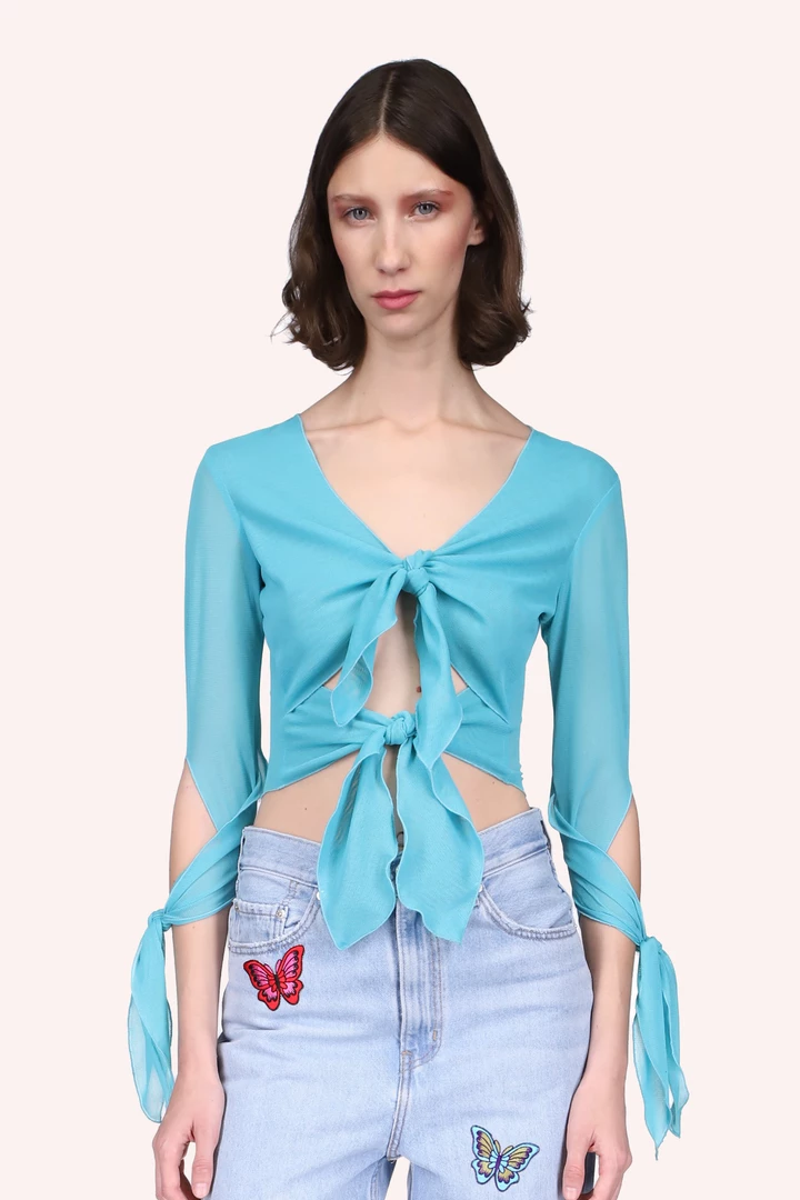 Anna Sui The Gisele Top <br> Seafoam 3 Anna Sui The Gisele Top Seafoam