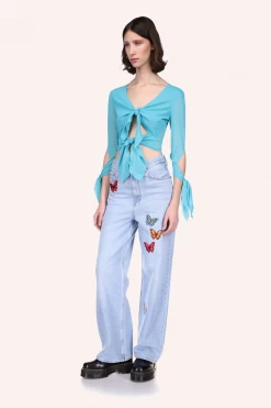 Anna Sui The Gisele Top <br> Seafoam 10 Anna Sui The Gisele Top Seafoam