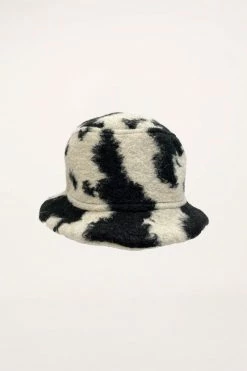 Anna Sui Faux Cowhide Hat Black