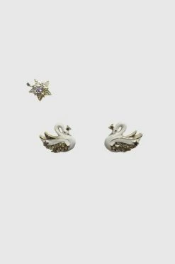 Vendome Swan Earrings And Ear Cuff Set ACCESSORIES