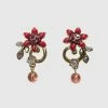 Vendome ACCESSORIES Flower On Swirling Vine Earrings