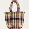 Anna Sui Technicolor Tartan Tote Bag Lilac