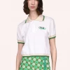 Anna Sui Deco Polo Tee Neon Green Spring '22