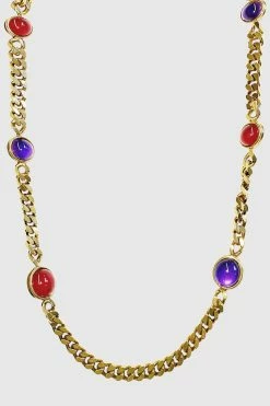 Erickson Beamon Stone Gem Necklace