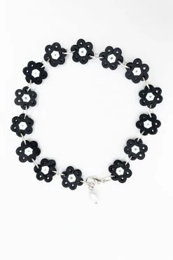 Anna Sui Daisy Chain Anklet Black Resort '22