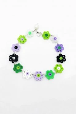 Anna Sui Resort '22 Daisy Chain Anklet Green