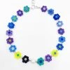 Anna Sui Daisy Chain Choker Necklace Blue Resort '22