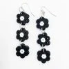 Anna Sui Daisy Chain Earrings Black
