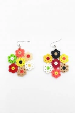 Anna Sui Daisy Chain Pendant Earrings Red