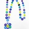 Anna Sui Resort '22 Daisy Chain Pendant Necklace Blue