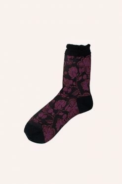 Anna Sui Tropical Havana Socks Black Spring '22