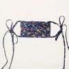 Anna Sui Purple Liberty Print Floral Mask ACCESSORIES