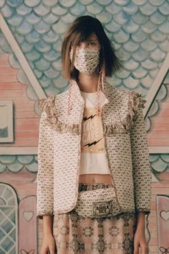 Anna Sui Blooming Buds Butterfly Quilted Mask ACCESSORIES