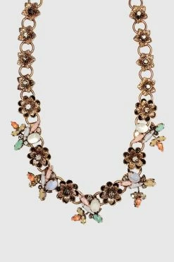 Erickson Beamon ACCESSORIES SS18 Lucy In The Sky Short Chain Flower Necklace - Pink Multi