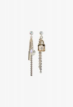 Vendome Rose Lock Chain Earing Gold ACCESSORIES