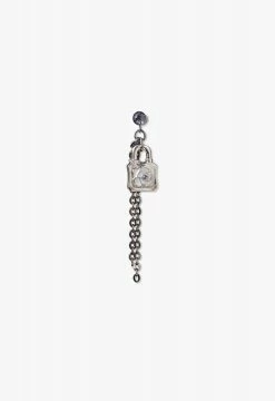 Vendome Rose Lock Chain Earing Silver