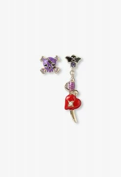 Vendome ACCESSORIES Skull Heart Earing Red