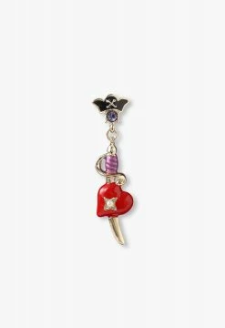 Vendome ACCESSORIES Skull Heart Earing Red