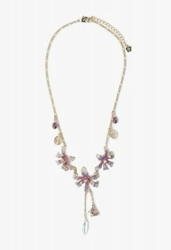 Vendome Floral Necklace Purple