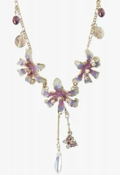 Vendome Floral Necklace Purple