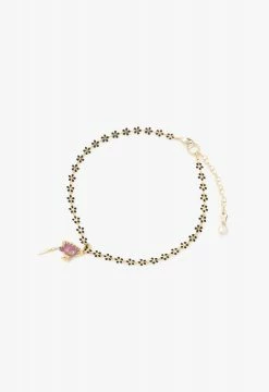 Vendome ACCESSORIES Floral Teacup Choker Necklace Black