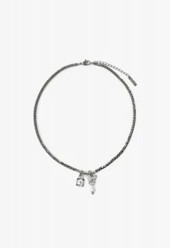 Vendome ACCESSORIES Butterfly Key Necklace Gun Metal