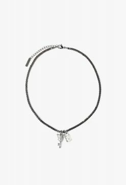 Vendome ACCESSORIES Butterfly Key Necklace Gun Metal