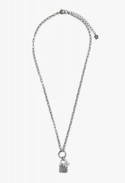 Vendome Butterfly Lock Chain Necklace Silver ACCESSORIES