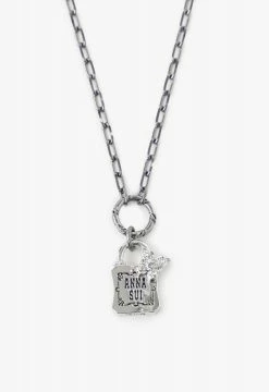 Vendome Butterfly Lock Chain Necklace Silver ACCESSORIES