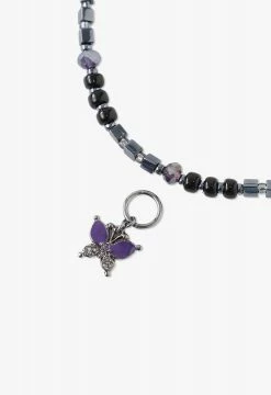 Vendome Butterfly Stone Necklace Purple