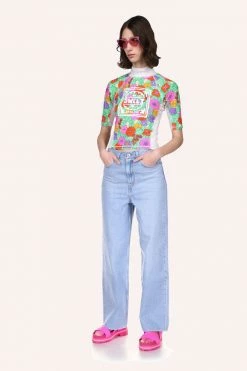 Anna Sui Spring '22 Beckoning Blossoms Surf Top <br> Marigold 13 Anna Sui Spring '22 Beckoning Blossoms Surf Top Marigold